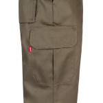 Pantalón multibolsillos unisex en algodón y poliéster 200 g/m2 color verde militar quinta vista