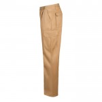 Pantalón multibolsillos unisex en algodón y poliéster 200 g/m2 color natural tercera vista