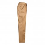 Pantalón multibolsillos unisex en algodón y poliéster 200 g/m2 color natural cuarta vista