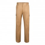Pantalón multibolsillos unisex en algodón y poliéster 200 g/m2 color natural
