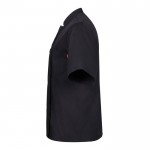 Chaqueta para cocina de manga corta de poliéster y algodón 110 g/m2 color negro tercera vista