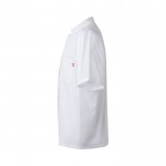 Chaqueta para cocina de manga corta de poliéster y algodón 110 g/m2 color blanco tercera vista