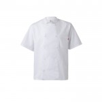 Chaqueta para cocina de manga corta de poliéster y algodón 110 g/m2 color blanco