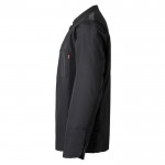 Chaqueta de cocina de manga larga de poliéster y algodón 175 g/m2 color negro tercera vista
