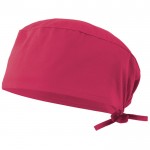 Gorro sanitario de sarga en poliéster y algodón 190 g/m2 color rosa