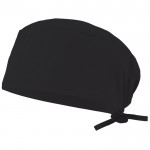 Gorro sanitario de sarga en poliéster y algodón 190 g/m2 color negro