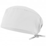 Gorro sanitario de sarga en poliéster y algodón 190 g/m2 color blanco
