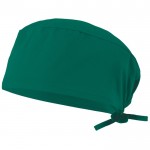 Gorro sanitario de sarga en poliéster y algodón 190 g/m2 color verde