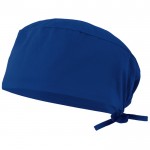 Gorro sanitario de sarga en poliéster y algodón 190 g/m2 color azul real