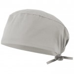Gorro sanitario de sarga en poliéster y algodón 190 g/m2 color gris claro