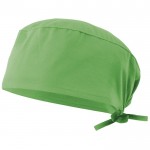 Gorro sanitario de sarga en poliéster y algodón 190 g/m2 color verde lima