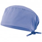 Gorro sanitario de sarga en poliéster y algodón 190 g/m2 color azul pastel