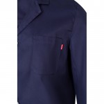 Blusa de trabajo de sarga de poliéster y algodón 175 g/m2 color azul quinta vista