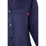 Bata laboral de manga larga de poliéster y algodón 175 g/m2 color azul quinta vista