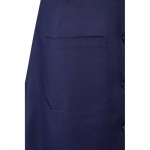 Bata laboral de manga larga de poliéster y algodón 175 g/m2 color azul sexta vista