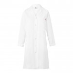 Bata laboral de manga larga de poliéster y algodón 175 g/m2 color blanco