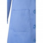 Bata laboral de manga larga de poliéster y algodón 175 g/m2 color azul pastel sexta vista