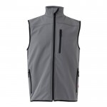 Chaleco laboral softshell con forro polar de poliéster 280 g/m2 color gris