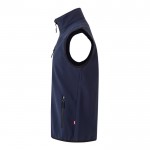 Chaleco laboral softshell con forro polar de poliéster 280 g/m2 color azul marino tercera vista