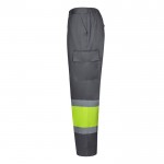 Pantalón de trabajo unisex de poliéster y algodón 190 g/m2 color gris tercera vista