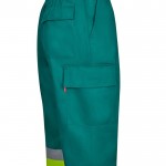 Pantalón de trabajo unisex de poliéster y algodón 190 g/m2 color verde quinta vista