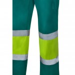 Pantalón de trabajo unisex de poliéster y algodón 190 g/m2 color verde sexta vista