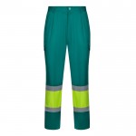 Pantalón de trabajo unisex de poliéster y algodón 190 g/m2 color verde