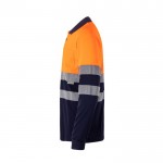 Polo de piqué laboral de manga larga de alta visibilidad 150 g/m2 color naranja tercera vista