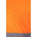 Polo de piqué laboral de manga larga de alta visibilidad 150 g/m2 color naranja quinta vista