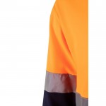 Polo de piqué laboral de manga larga de alta visibilidad 150 g/m2 color naranja octava vista