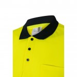 Polo de manga corta laboral unisex ojo de perdiz 140 g/m2 quinta vista
