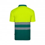 Polo de manga corta laboral unisex ojo de perdiz 140 g/m2 color verde segunda vista