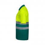Polo de manga corta laboral unisex ojo de perdiz 140 g/m2 color verde tercera vista