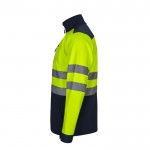 Chaqueta polar softshell extra grande de poliéster y elastano 280 g/m2 color amarillo tercera vista