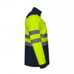 Chaqueta polar softshell extra grande de poliéster y elastano 280 g/m2 color amarillo cuarta vista