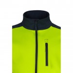 Chaqueta polar softshell extra grande de poliéster y elastano 280 g/m2 color amarillo quinta vista