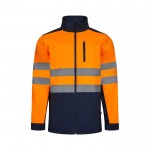 Chaqueta polar softshell extra grande de poliéster y elastano 280 g/m2 color naranja