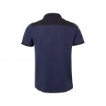 Polo de trabajo piqué unisex en manga corta de poliéster 200 g/m2 color azul segunda vista