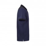 Polo de trabajo piqué unisex en manga corta de poliéster 200 g/m2 color azul tercera vista
