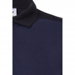 Polo de trabajo piqué unisex en manga corta de poliéster 200 g/m2 color azul quinta vista