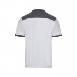 Polo de trabajo piqué unisex en manga corta de poliéster 200 g/m2 color blanco segunda vista