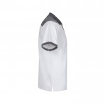 Polo de trabajo piqué unisex en manga corta de poliéster 200 g/m2 color blanco cuarta vista
