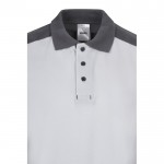 Polo de trabajo piqué unisex en manga corta de poliéster 200 g/m2 color blanco quinta vista