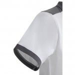 Polo de trabajo piqué unisex en manga corta de poliéster 200 g/m2 color blanco sexta vista