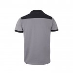 Polo de trabajo piqué unisex en manga corta de poliéster 200 g/m2 color gris segunda vista