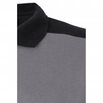 Polo de trabajo piqué unisex en manga corta de poliéster 200 g/m2 color gris quinta vista