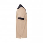 Polo de trabajo piqué unisex en manga corta de poliéster 200 g/m2 color beige tercera vista