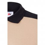 Polo de trabajo piqué unisex en manga corta de poliéster 200 g/m2 color beige quinta vista