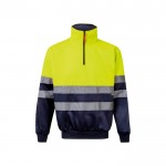Jersey polar bicolor de trabajo en poliéster de 300 g/m2