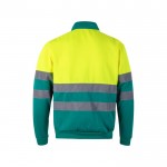 Jersey polar bicolor de trabajo en poliéster de 300 g/m2 color amarillo segunda vista